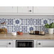 Stax d-c-fix® Self Adhesive Wall Tile Alia Blue 15cm x 15cm / Pack Of 6