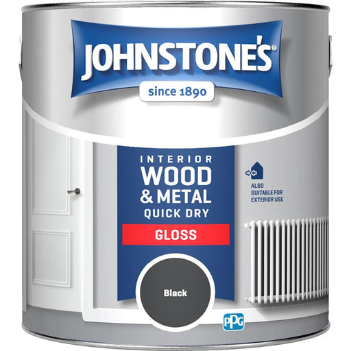 Johnstone's Quick Dry Gloss 2.5L Black