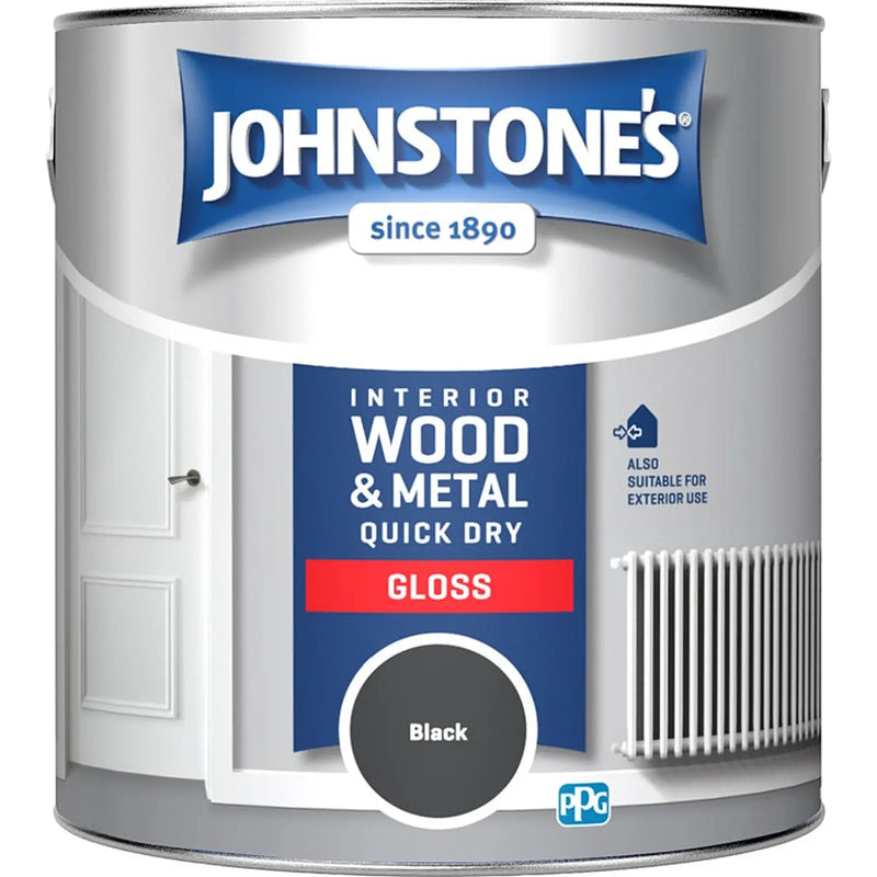Johnstone's Quick Dry Gloss 2.5L Black