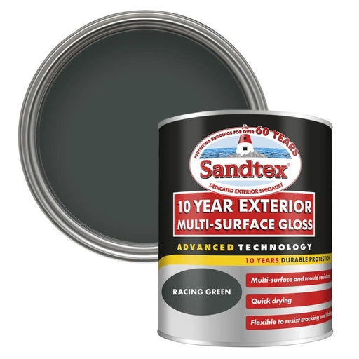 Sandtex 10 Year Exterior Multi Surface Gloss 750ml Racing Green