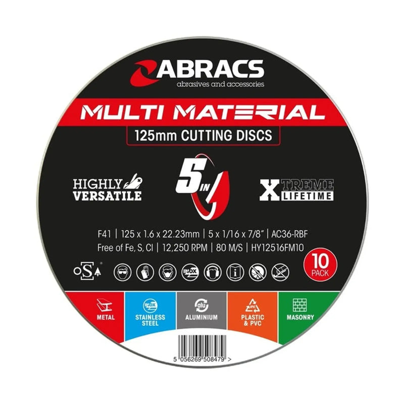 Abracs Hybrid 5 in1 Flt Metal 125x1.6x22mm Pack 10