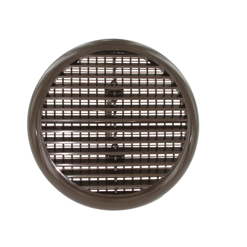 Securit Circular Louvered Vent 165mm Brown