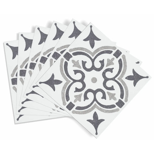 Stax d-c-fix® Self Adhesive Wall Tile Jamila Grey 15cm x 15cm / Pack Of 6