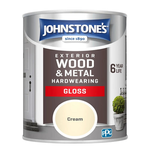 Johnstone's Exterior Hardwearing Gloss 750ml Cream