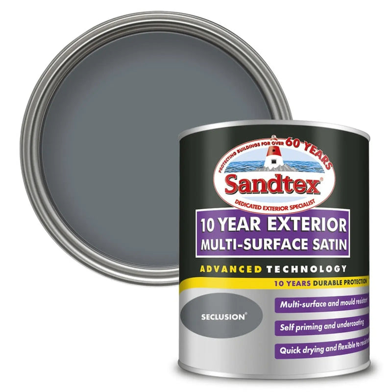 Sandtex 10 Year Exterior Multi Surface Satin 750ml Seclusion