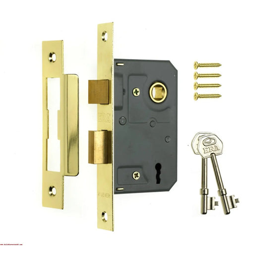 Era 3 Lever Sashlock 3" Brass Effect Brass Eff 76mm