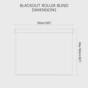 RENAISSANCE Blackout Roller Blind Black 150cm