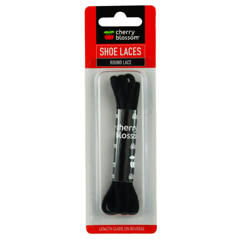 Cherry Blossom Round Laces Black 60cm
