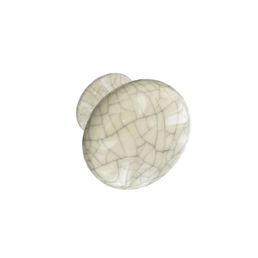 Securit Cracked White Ceramic Knobs (2) 35mm