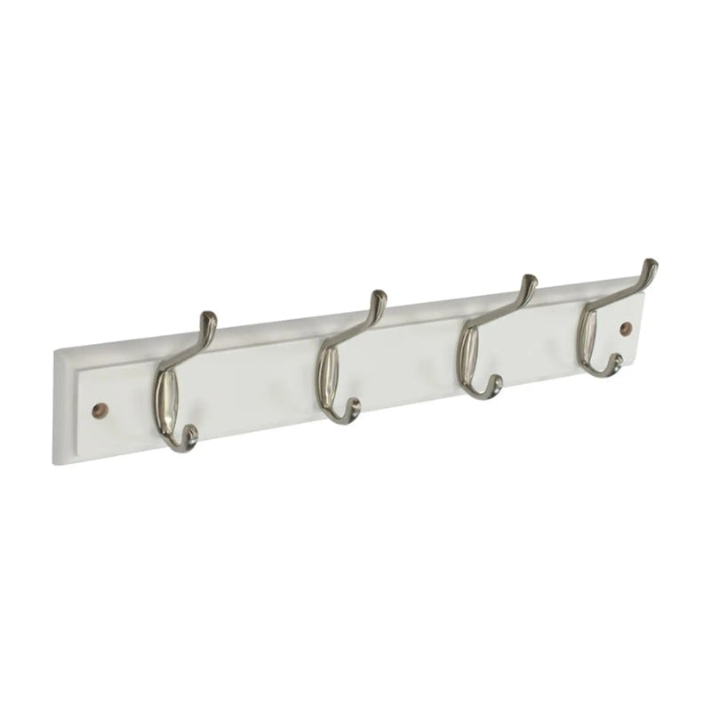 Securit White Hat & Coat Board 4 Satin Hooks