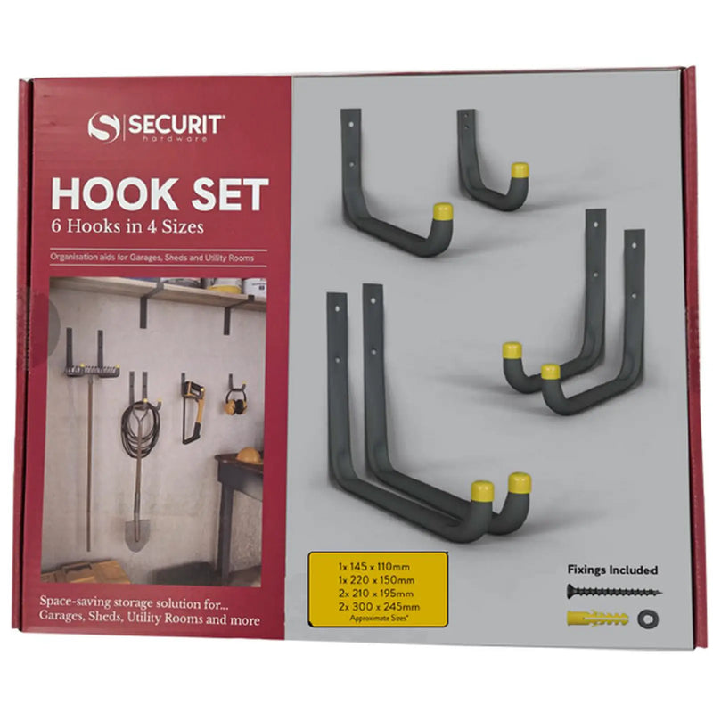 Securit Storage Hook Set 6 Piece
