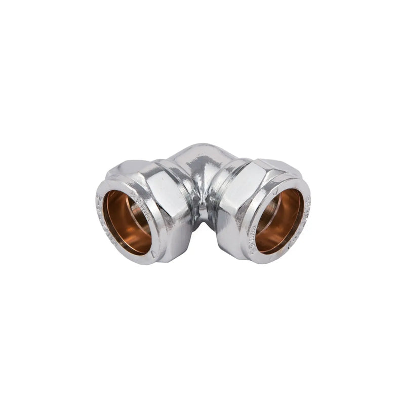 Securplumb Compression Elbow Bright CP 15mm Pack 5