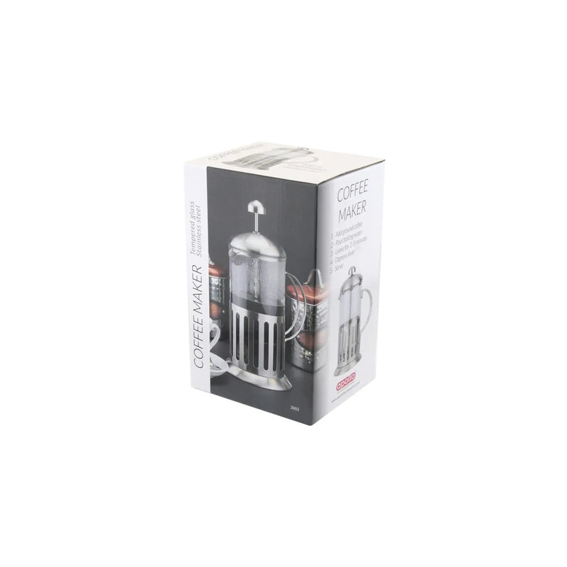 Apollo Coffee Plunger Stainless Steel Handle 600ml