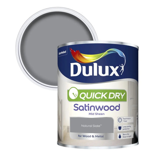 Dulux Quick Dry Satinwood 750ml Natural Slate
