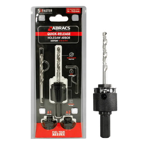 Abracs Quick Release Hole Saw Arbour