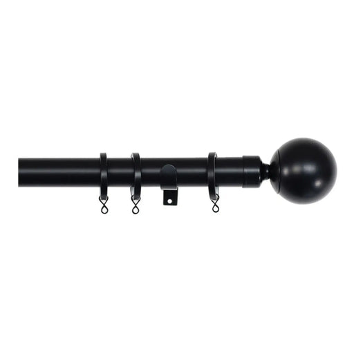 Jones Interiors Cosmos 28mm Metal Curtain Pole Kit Matt Black 150cm