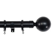 Jones Interiors Cosmos 28mm Metal Curtain Pole Kit Matt Black 150cm