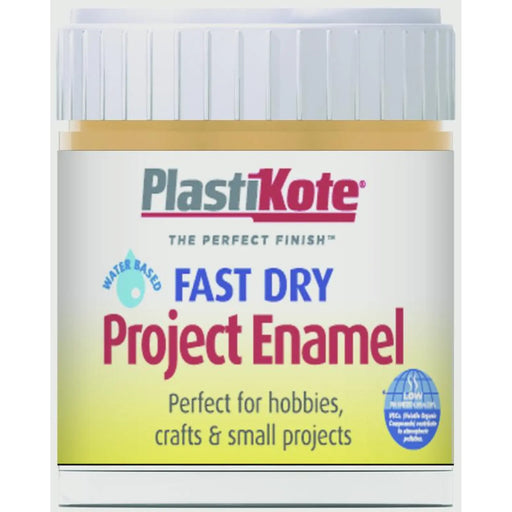 PlastiKote Fast Dry Enamel Brush On Sunshine Yellow - 59ml Bottle