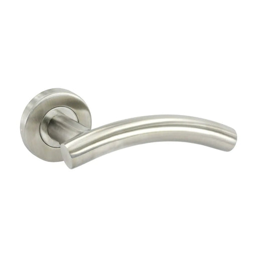Securit Satin Stainless Steel Latch Handles (Pair) 50mm - Arc Style
