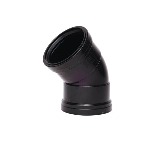 Davant Double Socket 135° Bend Black 110mm
