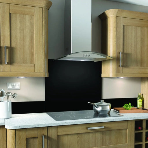 SP Glass Splashback 600 x 750mm Black