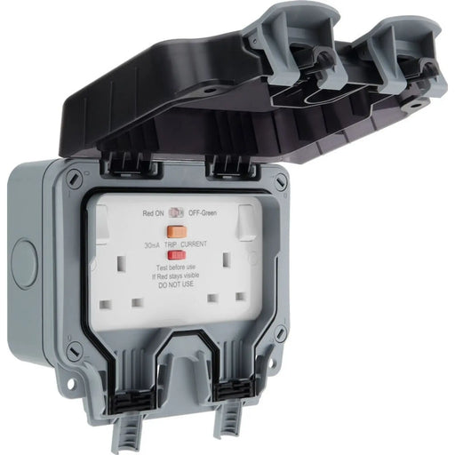 BG Outdoor Socket & RCD 2 Gang IP66