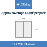 Cheshire Mouldings Wall Panel Kit 4 (MDF Shaker Kit) 9 x 97mm Strips