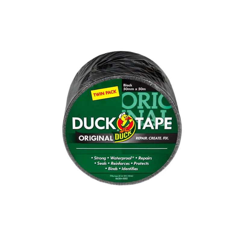 Duck Tape Original Twin Pack 50mm x 50m Black
