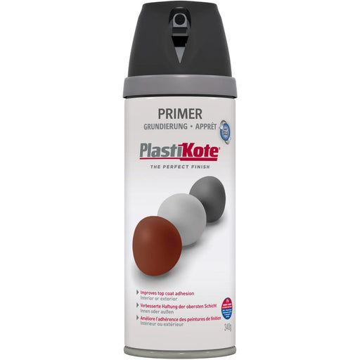 PlastiKote Twist & Spray Paint 400ml Black Primer