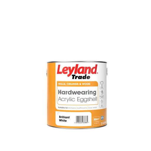 Leyland Trade Acrylic Eggshell 2.5L White