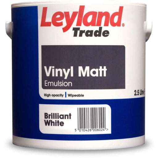 Leyland Trade Vinyl Matt 2.5L Brilliant White