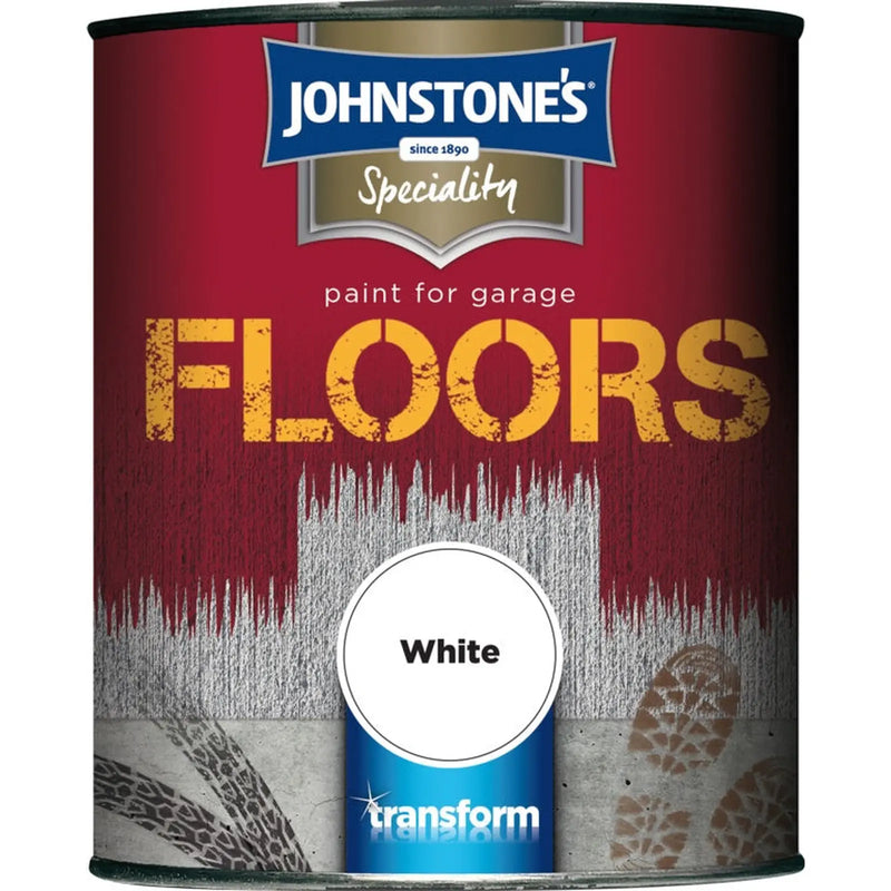 Johnstone's Garage Floor Paint Semi Gloss 750ml White