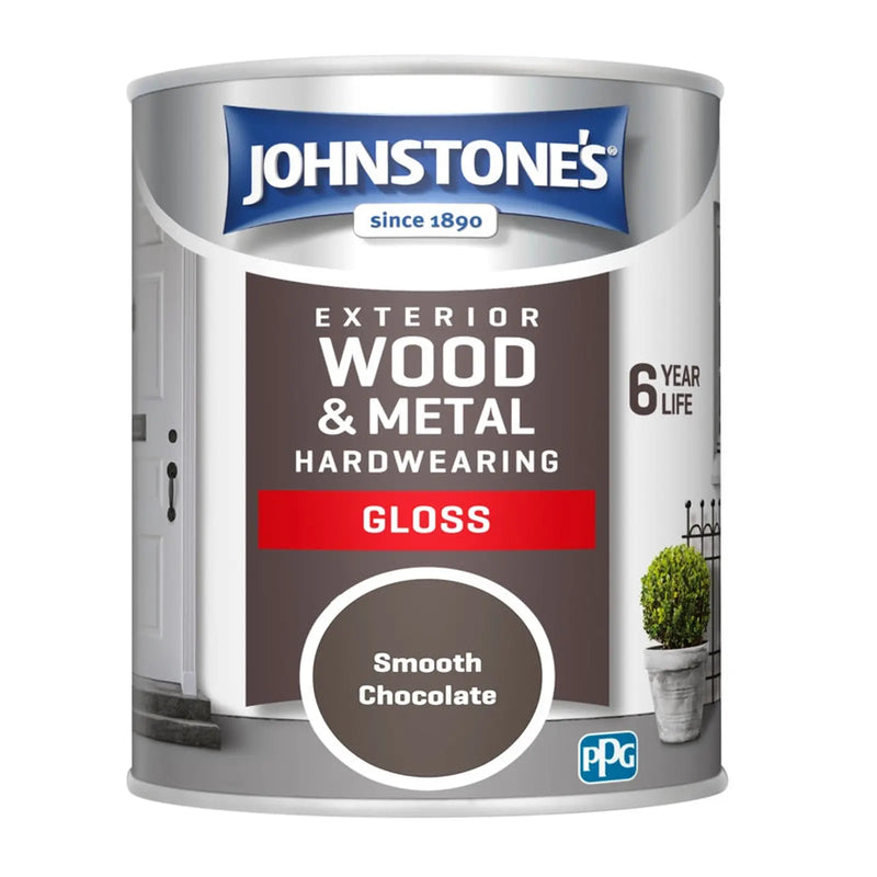 Johnstone's Exterior Hardwearing Gloss 750ml Smooth Chocolate