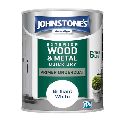Johnstone's Exterior Primer Undercoat 750ml Brilliant White