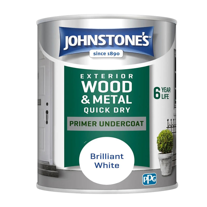 Johnstone's Exterior Primer Undercoat 750ml Brilliant White
