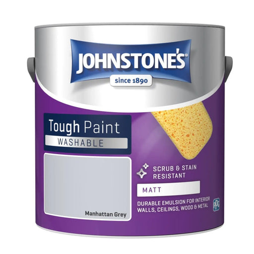 Johnstone's Washable Matt 2.5L Manhattan Grey