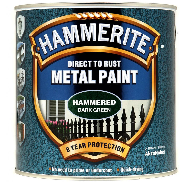 Hammerite Metal Paint Hammered 2.5L Dark Green
