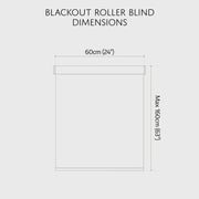 RENAISSANCE Blackout Roller Blind Slate Grey 60cm