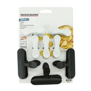 Fackelmann Bag Clips Black & White Set 8 black and white