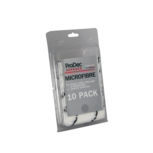 ProDec Advance 4" Microfibre Med Pile Mini Rollers Pack 10