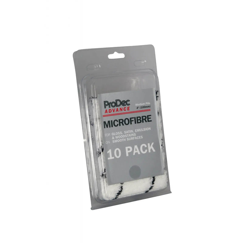 ProDec Advance 4" Microfibre Med Pile Mini Rollers Pack 10