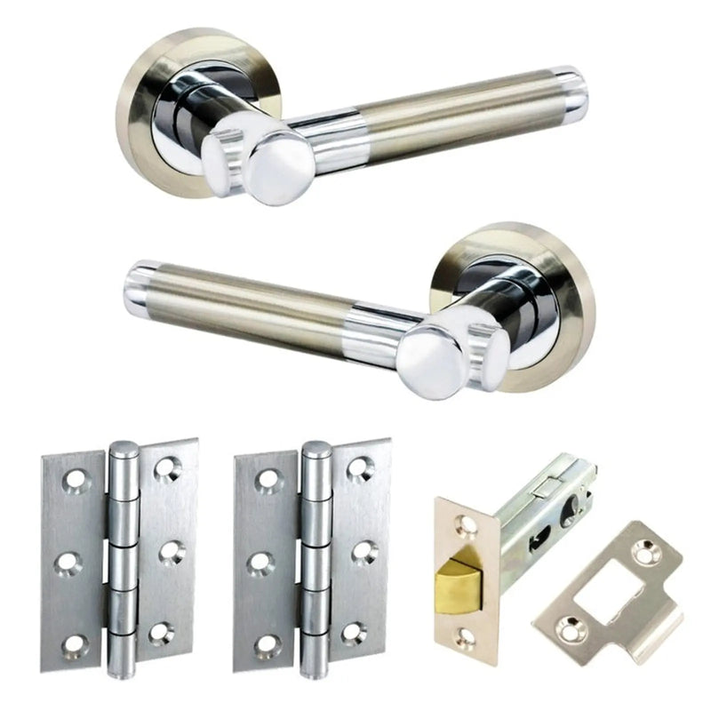 Securit Venus Latch Door Handle Pack Stainless Steel