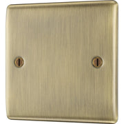 BG Antique Brass Single Blank Plate