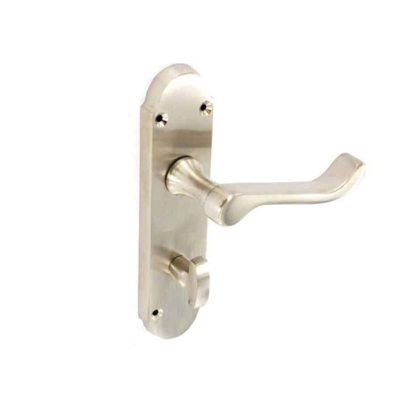 Securit Brushed Nickel Shaped Bath Handles (1 Pair) 170mm
