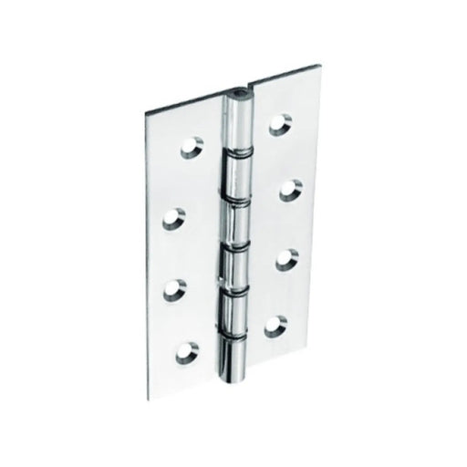 Securit Chrome Plated D.S.W. Brass Hinges (Pair) 100mm