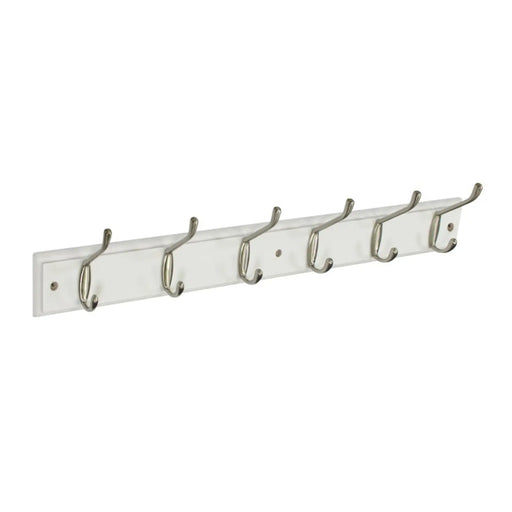 Securit White Hat & Coat Board 6 Satin Hooks