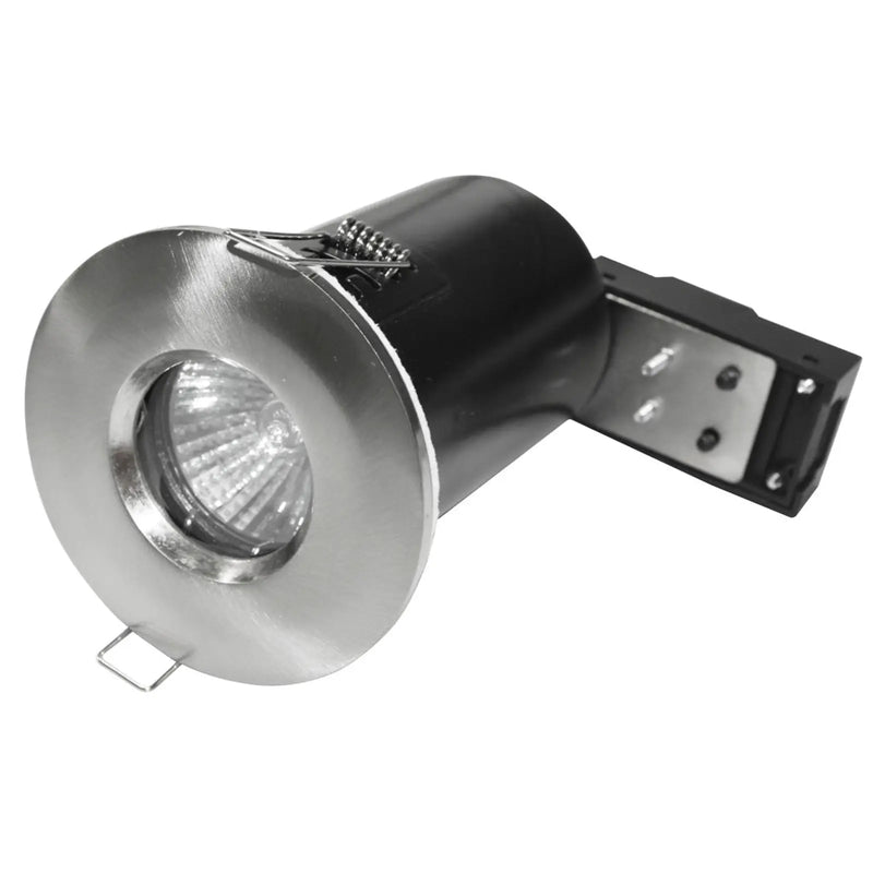 Powermaster IP65 Fire Rated Fixed Downlight Brushed Chrome