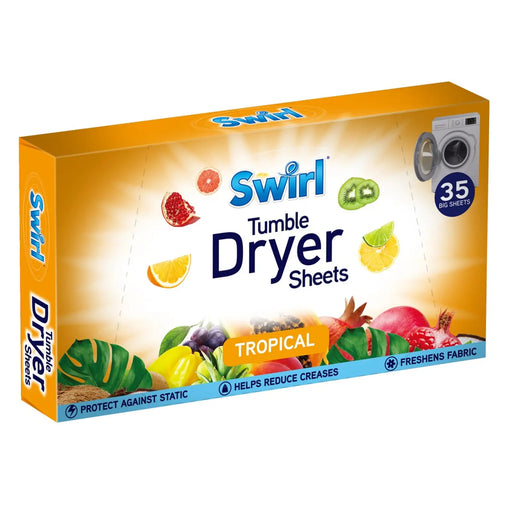 Swirl Tumble Dryer Sheets Tropical / 35 Pack