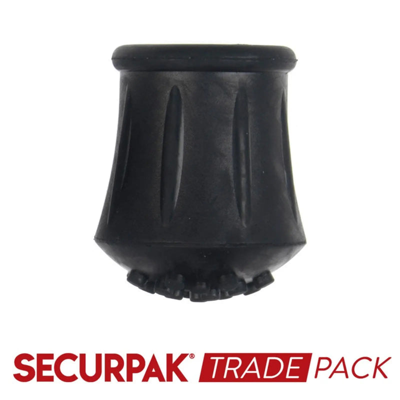 Securpak Walking Stick Ferrule Black 25mm 8 Pack