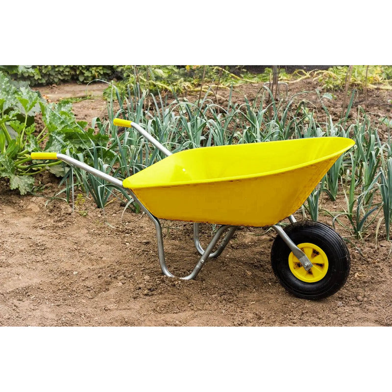 Ambassador Boxed Wheelbarrow 85L Yellow